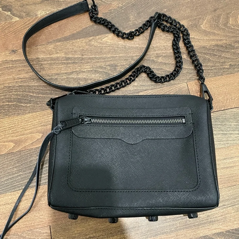 Rebecca Minkoff black textured crossbody bag - Picture 1 of 3